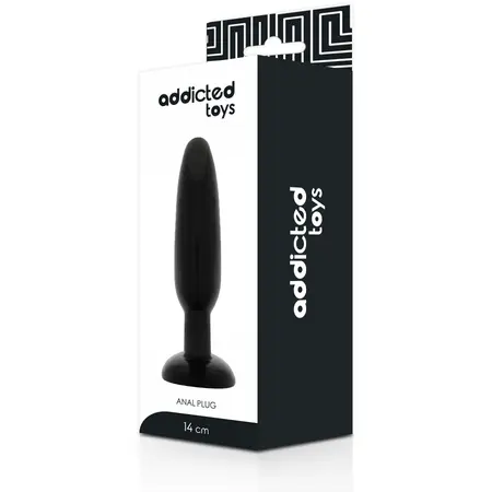 Addicted Toys Crni TPR Comfort čep 14cm Fleksibilni analni model