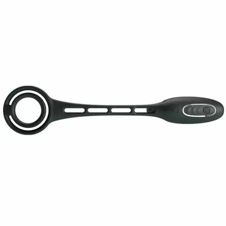 Pretty Love Vibrating Silicone Double Intimate Ring Set, Black, USB Rechargeable