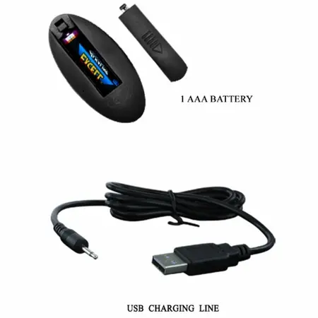 Pretty Love Magic Jinger Black - Remote-Controlled Silicone Plug, Up & Down Motion