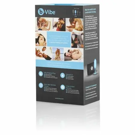 b-Vibe Snug Plug 3 Intimate Wellness Device Sky Blue 12.7cm 180g
