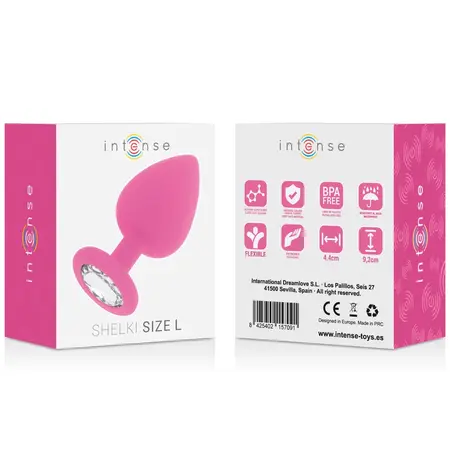 Intense Shelki L Analni Čep Fuchsia - Medicinski Silikon, 9.2 cm