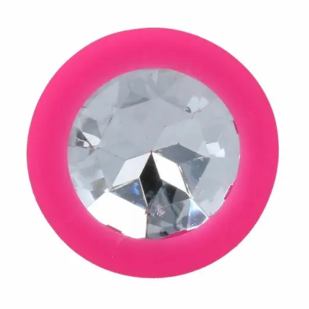 Intense Shelki S Fuchsia - Compact Silicone Plug with Diamond-Shaped Base