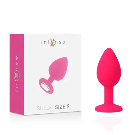 Intense Shelki S Fuchsia - Compact Silicone Plug with Diamond-Shaped Base