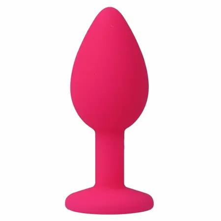Intense Shelki S Fuchsia - Compact Silicone Plug with Diamond-Shaped Base