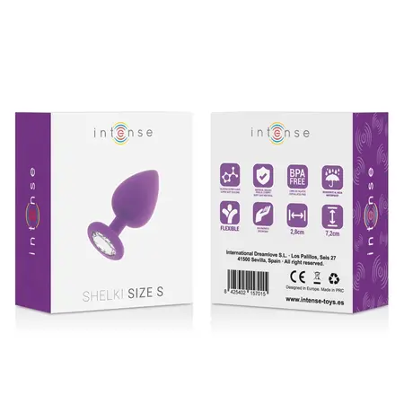 INTENSE Shelki S Lilac - Silicone Plug with Diamond-Style Base, Small