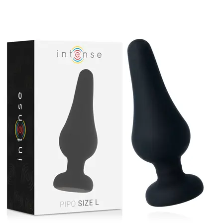 Intense Pipo L Silikonski Analni Čep Crni 13 cm - Meki Fleksibilni Dizajn