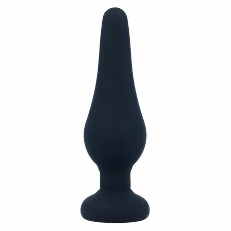 Intense Pipo S Silikonski Analni Čep Crni 9.8 cm - Klasičan Suženi Dizajn