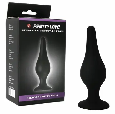 Pretty Love Silikonski Ergonomski Čep sa Usisnom Bazom 14 cm Crni