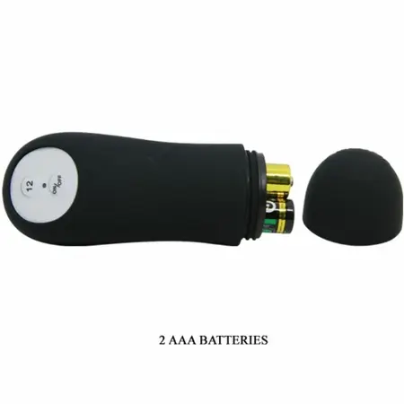 Pretty Love Silicone Intimate Plug Black 12 Vibration Modes Remote Control