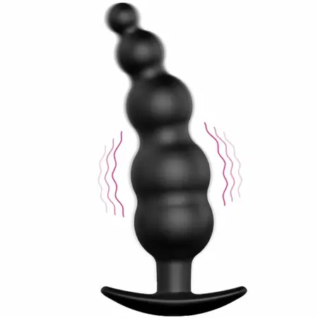 Pretty Love Silicone Intimate Plug Black 12 Vibration Modes Remote Control