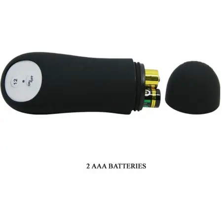 Pretty Love Silicone Intimate Plug Black 12 Vibration Modes Remote Control
