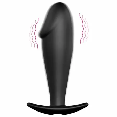 Pretty Love Silicone Intimate Plug Black 12 Vibration Modes Remote Control