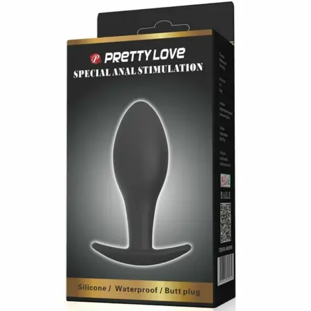 Pretty Love Silicone Plug Anchor 8.5 cm Black - Ergonomic Intimate Accessory