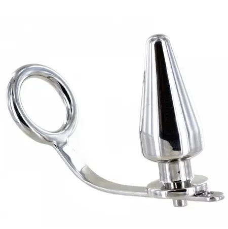 Metal Hard Stainless Steel Dual Function Ring with Plug 80x55mm