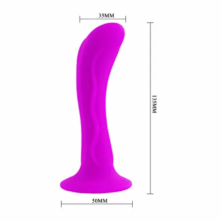 Baile Passion Unisex Plug Strong Suction Black 13.5 cm Silicone