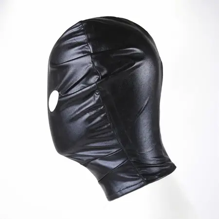 OHMAMA Fetish Hood Mask - Black, Breathable, No Mouth Opening