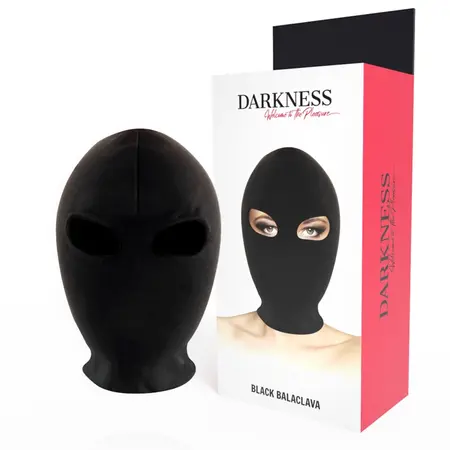 Darkness Maska za Pokornost Crna - Fleksibilna Spandeks Kapuljača Prozračna