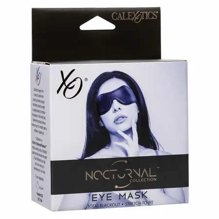 CalExotics Nocturnal Maska za Oči PVC Koža Crna - Potpuni Mrak