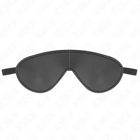 KINK Jednostavna Kožna Maska za Oči 19.5x7.5 cm - Podesivi Meki Dodir Crna