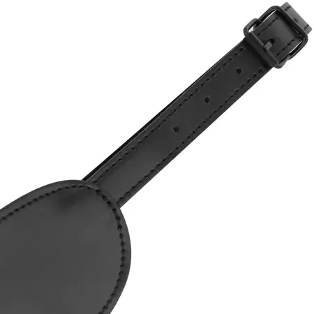 INTENSE FETISH Maska za spavanje od veganske kože, podesiva, ergonomska, crna