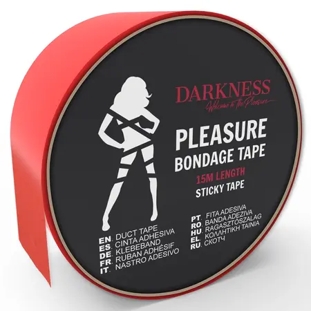 Darkness Crvena BDSM traka 15m – Fleksibilna lepljiva traka za BDSM igru
