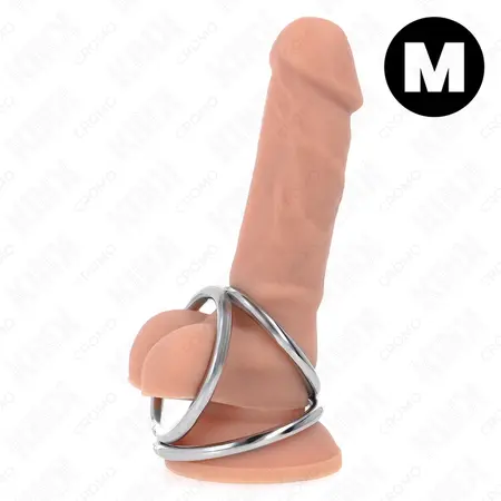 KINK Trojni set hromiranih čeličnih intimnih prstenova 3.8–5 cm, Model 2