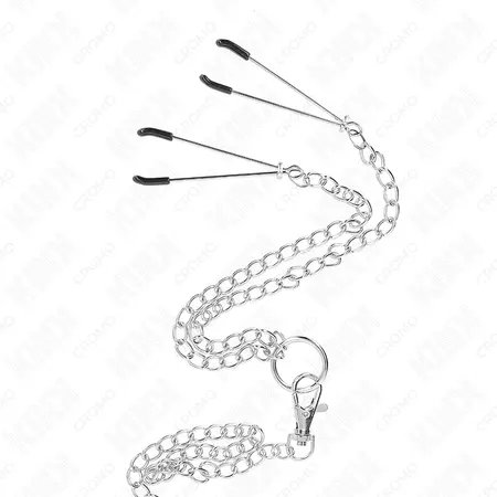 KINK Metalni sistem prstenova 3.8–5 cm sa lancem 26 cm i podesivim stezaljkama