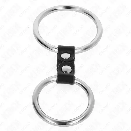 KINK Dupli metalni prsten sa kožnom trakom 3.7–5 cm – Podesivi sistem podrške