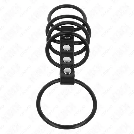 KINK Silikonski sistem prstenova, set od 5 komada 3.8–4.8 cm sa kožnim konektorom