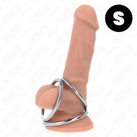 KINK Trojni set hromiranih metalnih prstenova 3.2–4.5 cm, nerđajući čelik, srebrni