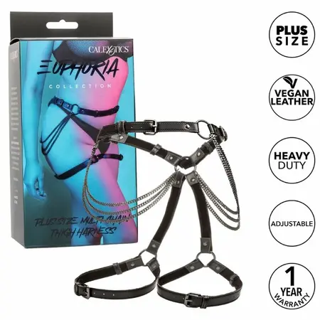 CalExotics Euphoria Plus Size Multi-Chain Adjustable Thigh Harness