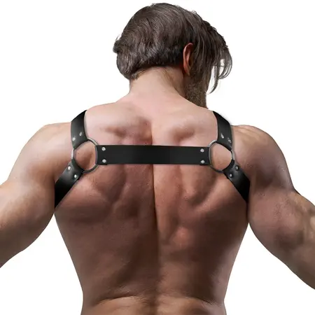 Fetish Submissive Attitude Bulldog Chest Harness Neoprene Adjustable Black