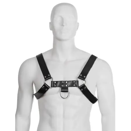 Male Edge Leather Body Model III - Adjustable Chain Harness, S-XL