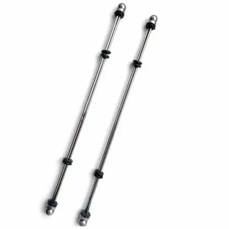 Metal Hard Dual Adjustable Pressure Bar - Stainless Steel, 2 Units