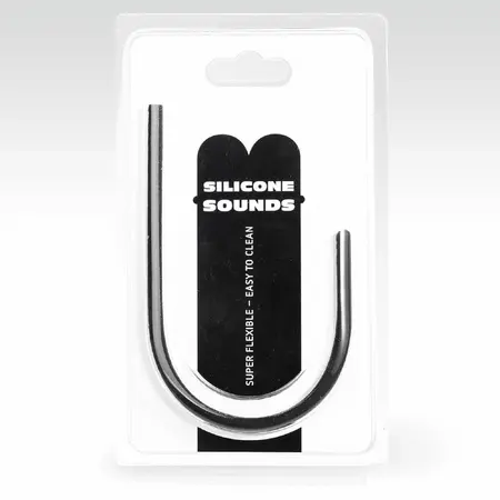 All Black Silicone Urethral Probe 6mm - Flexible Hygienic 24cm Model