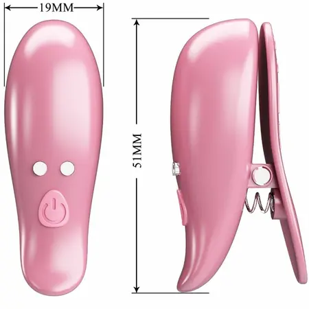 Pretty Love Cailey Wireless Vibrating Intimate Clamps Pink 10 Modes