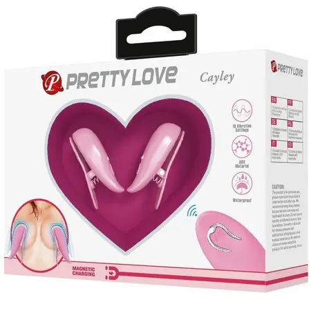 Pretty Love Cailey Wireless Vibrating Intimate Clamps Pink 10 Modes