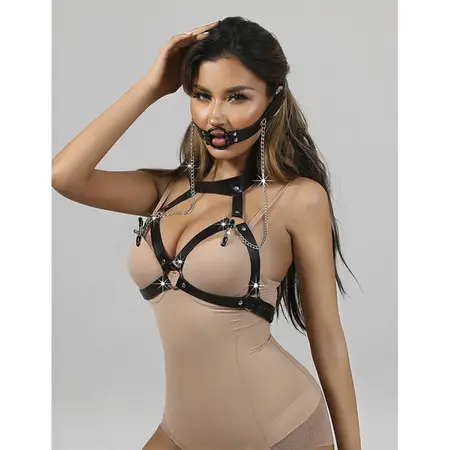 Subblime 953720 Leather Strap Adjustable Intimate Clamp Set Black Universal