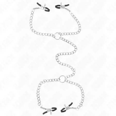 KINK 4-Chain Adjustable Nipple Clips with Decorative Chains 32cm