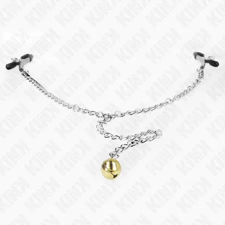 KINK Chain Nipple Clamps with Bell 30 cm - Adjustable Metal Design