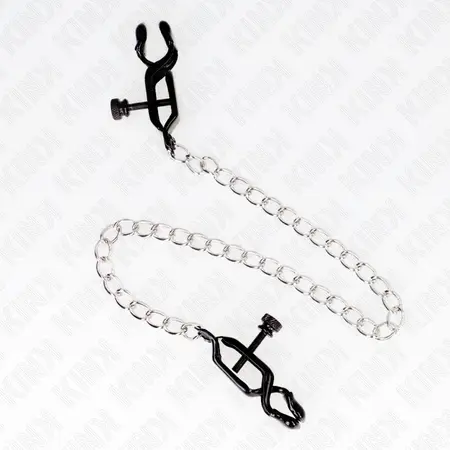 KINK Ravne Lanci Stege za Bradavice Srebrne 30cm - Podesivi Metalni Model