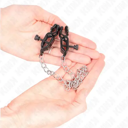 KINK Ravne Lanci Stege za Bradavice Srebrne 30cm - Podesivi Metalni Model