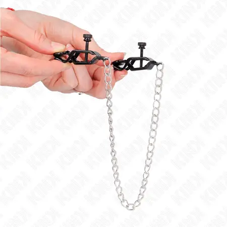 KINK Ravne Lanci Stege za Bradavice Srebrne 30cm - Podesivi Metalni Model