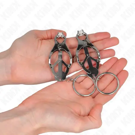 KINK O-Ring Japanske Djetelina Stege za Bradavice Srebrne - Podesivi Čelični Dizajn