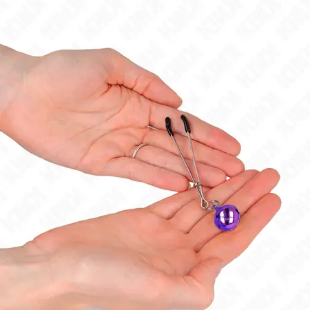 KINK Tanka Zvono Stege za Bradavice Ljubičaste 7cm - Podesivi Metalni Dizajn