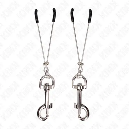 KINK Silver Thin Hook Nipple Clamp 7 cm - Adjustable Metal Precision Tool