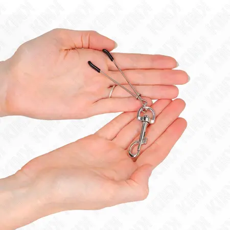 KINK Silver Thin Hook Nipple Clamp 7 cm - Adjustable Metal Precision Tool