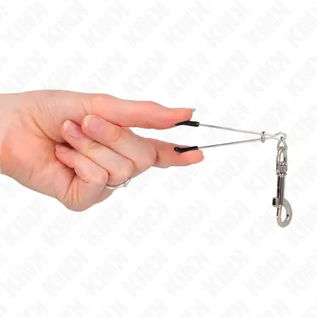 KINK Silver Thin Hook Nipple Clamp 7 cm - Adjustable Metal Precision Tool