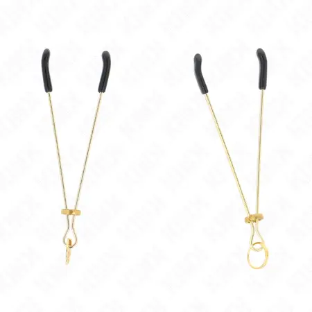 KINK Zlatni Ton Tanki Set Stege za Bradavice 7 cm - Podesivi Metalni Dizajn