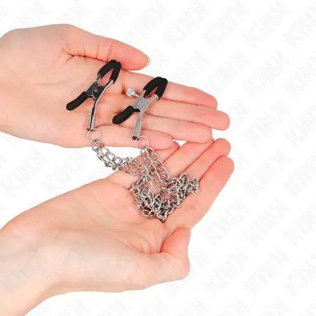 KINK Dvostruki Lanac Stege za Bradavice Srebrne 20/23 cm Podesivi Metalni Dizajn